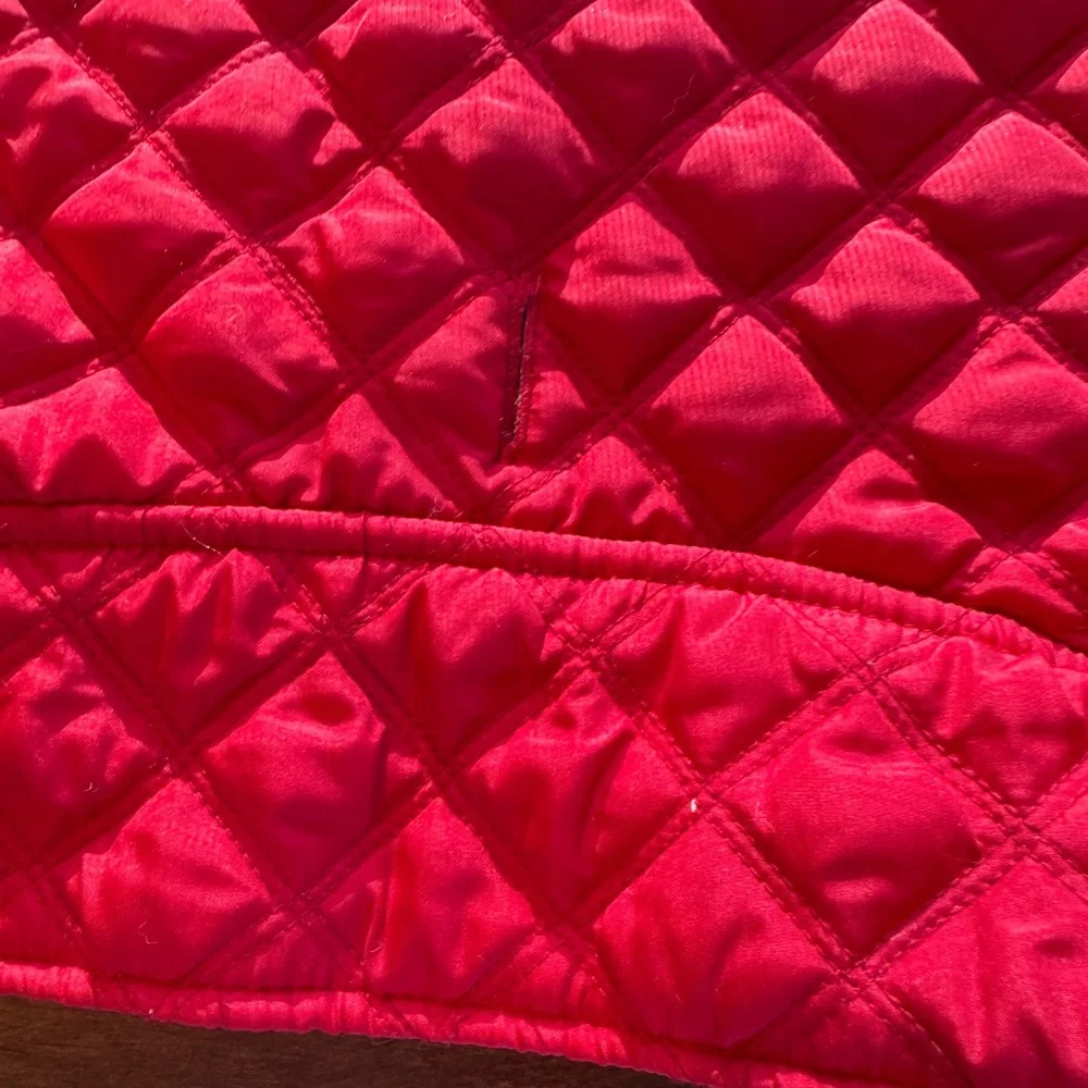Dog Quilted Red Jacket-Size M